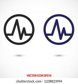 pulse vector icon 10 eps