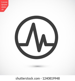 pulse vector icon 10 eps