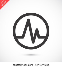 pulse vector icon 10 eps