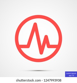 pulse vector icon 10 eps