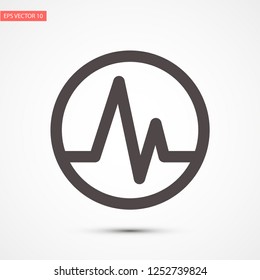 pulse vector icon 10 eps