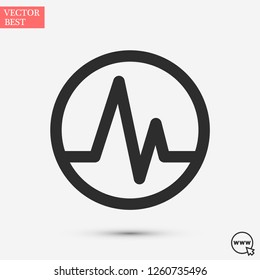 pulse vector icon 10 eps
