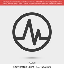 pulse vector icon 10 eps