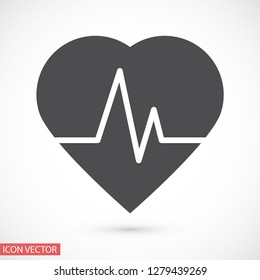 pulse vector icon 10 eps