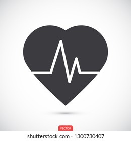 pulse vector icon 10 eps