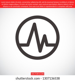 pulse vector icon 10 eps