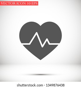 pulse vector icon 10 eps