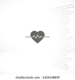 pulse vector icon 10 eps , Lorem ipsum Flat design