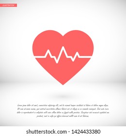 pulse vector icon 10 eps , Lorem ipsum Flat design
