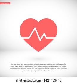 pulse vector icon 10 eps , Lorem ipsum Flat design
