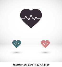 pulse vector icon 10 eps , Lorem ipsum Flat design