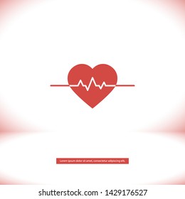 pulse vector icon 10 eps , Lorem ipsum Flat design