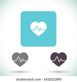 pulse vector icon 10 eps , Lorem ipsum Flat design