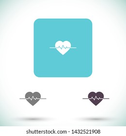 pulse vector icon 10 eps , Lorem ipsum Flat design