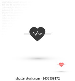 pulse vector icon 10 eps , Lorem ipsum Flat design