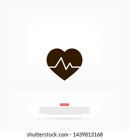 pulse vector icon 10 eps , Lorem ipsum Flat design