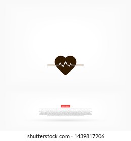 pulse vector icon 10 eps , Lorem ipsum Flat design
