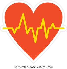 Pulse vector icon. Can be used for printing, mobile and web applications.