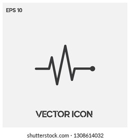 Pulse vector icon illustration. Line art pulse symbol icon. Premium quality.