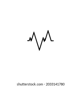 pulse vector icon on white background