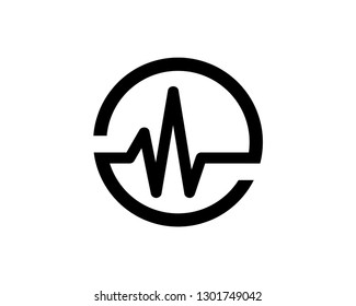 pulse vector icon template