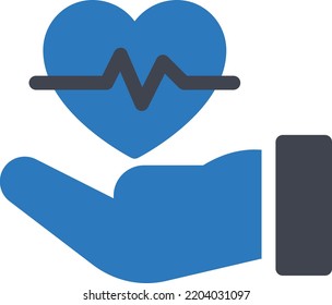 pulse Vector illustration on a transparent background. Premium quality symmbols. Glyphs vector icons for concept and graphic design. 
