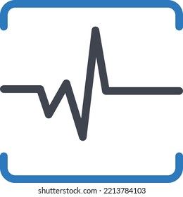 pulse Vector illustration on a transparent background. Premium quality symmbols. Glyphs vector icons for concept and graphic design. 

