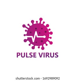 Design der Vorlage für das Logo des Pulsvirus