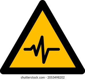 Pulse warning vector illustration. Flat illustration iconic design of pulse warning, isolated on a white background.