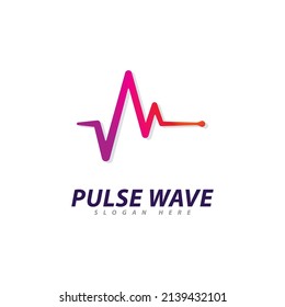 Pulse Wave  logo Vector. Creative Sound waves  logo concept design template