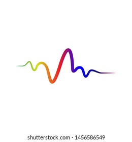 Pulse or Wave Sound Logo Design Template, Element Design, Vector Design.