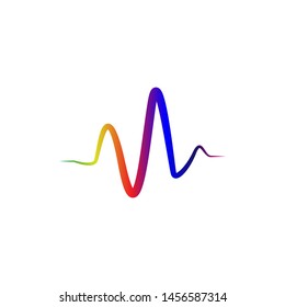 Pulse or Wave Sound Logo Design Template, Element Design, Vector Design.