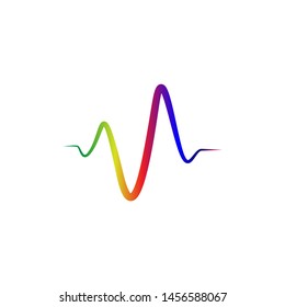 Pulse or Wave Sound Logo Design Template, Element Design, Vector Design.