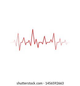 Pulse or Wave Sound Logo Design Template, Element Design, Vector Design.