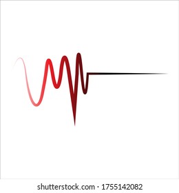 pulse or wave sound logo design template