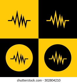 Pulse-Heart monitor (Electrocardiogram, ECG or EKG). Eps-10.