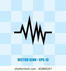 Pulse-Heart monitor (Electrocardiogram, ECG or EKG). Eps-10.