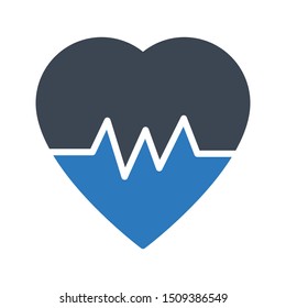 pulses glyph colour vector icon