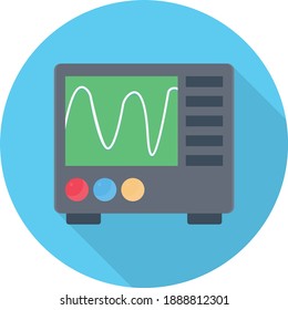pulses screen vector flat colour icon