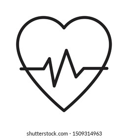 pulses thin line vector icon