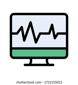 pulses vector flat color icon 