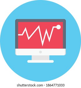 pulses vector flat color icon