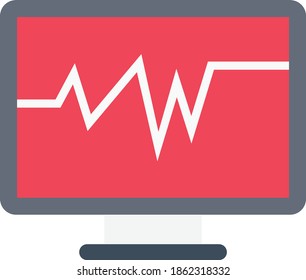pulses vector flat colour icon