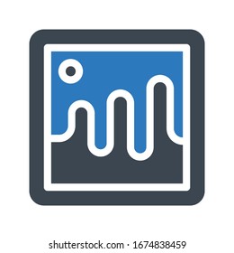 pulses vector glyph color icon 