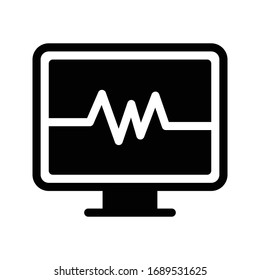 pulses vector glyph flat icon 