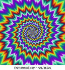 Pulsing Fiery Spirals Optical Illusion Movement Stock Vector (Royalty ...