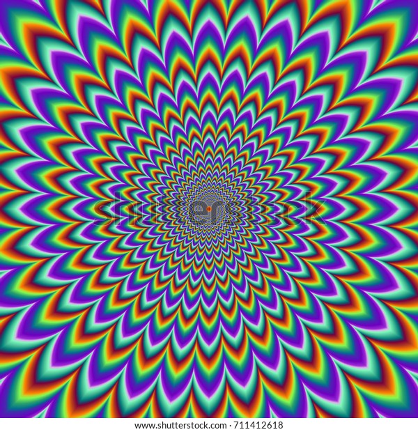 Pulsing Fiery Spirals Optical Illusion Movement Stock Vector (Royalty ...