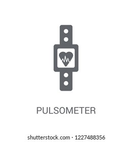 Pulsometer icon. Trendy Pulsometer logo concept on white background from Gym and Fitness collection. Suitable for use on web apps, mobile apps and print media.