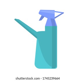 Pulverizer isolated on a white background. Sprayer for home garden in the style of flat. For design, decoration.