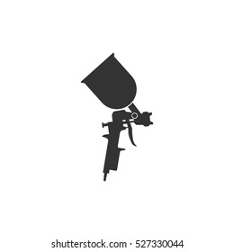 Pulverizer for painting icon flat. Illustration isolated vector sign symbol